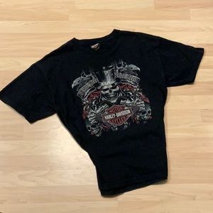 Harley Davidson Men’s XL Skeleton Top Hat TShirt